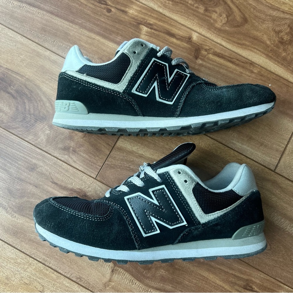 New Balance 574 Sneakers | Black, Grey & White